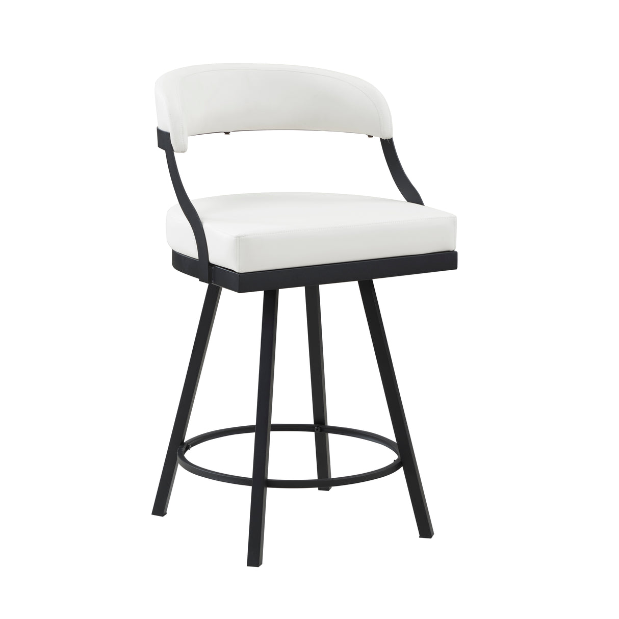 Crowley White Swivel Counter Height Chair, Set of 2 from Homelegance - Luna Furniture