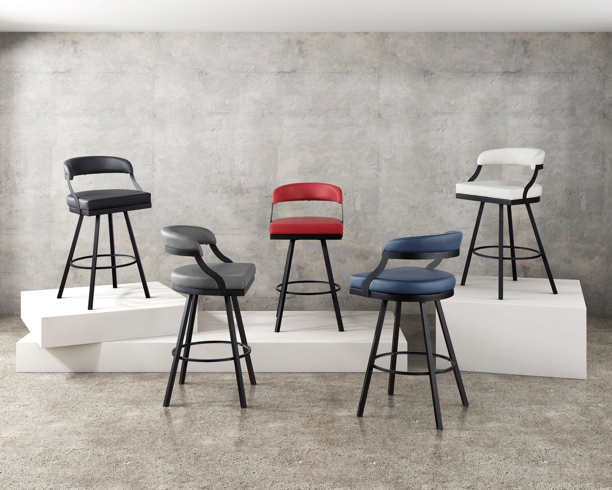 Crowley Red Swivel Pub Height Chair, Set of 2 from Homelegance - Luna Furniture
