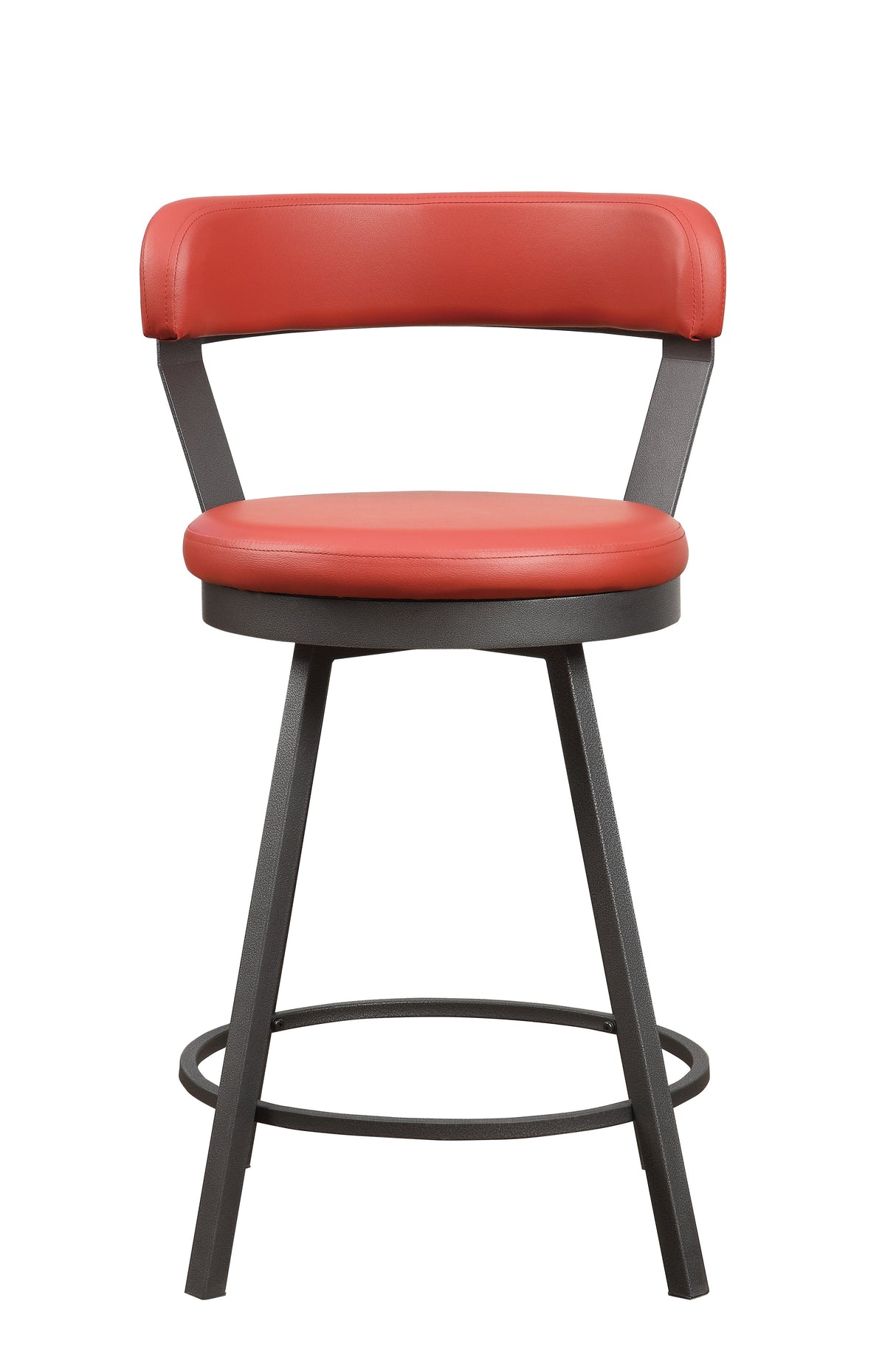 Appert Red/Dark Gray Swivel Counter Height Chair, Set of 2 from Homelegance - Luna Furniture
