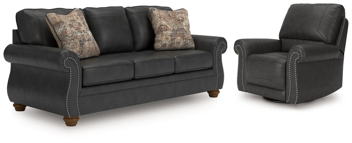 Chasemore Black Sofa and Recliner from Ashley - Luna Furniture