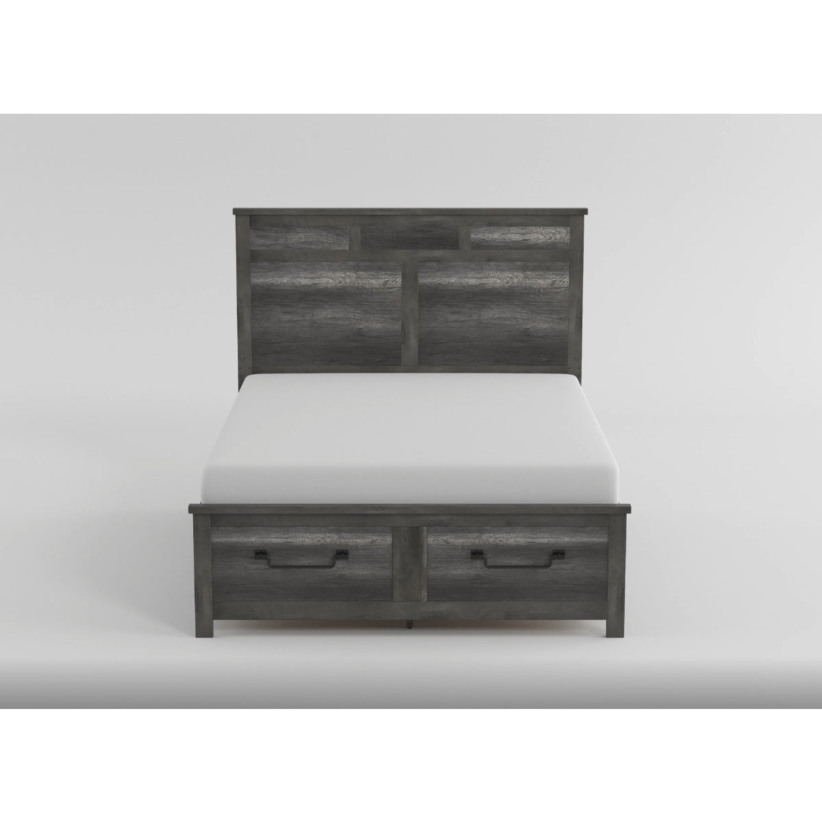 Lenior Gray California King Platform Bed with Footboard Storage from Homelegance - Luna Furniture