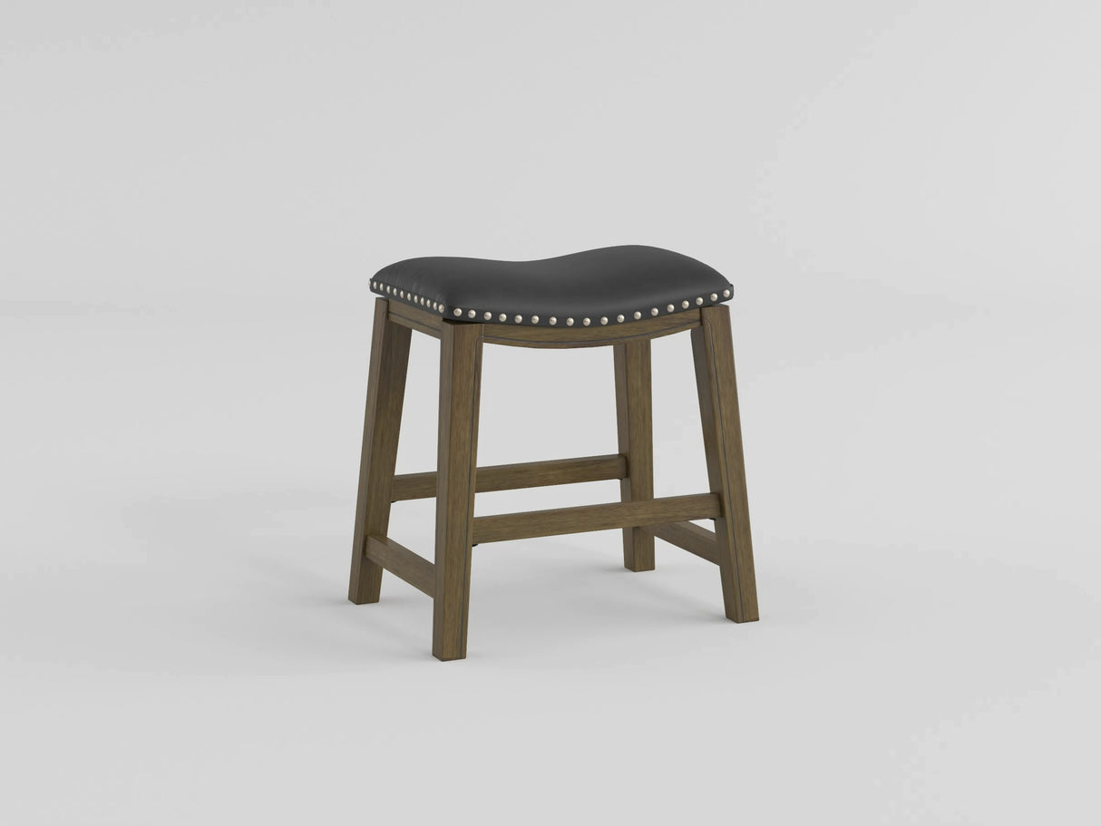 Ordway Brown/Brown Pub Height Stool, Brown from Homelegance - Luna Furniture