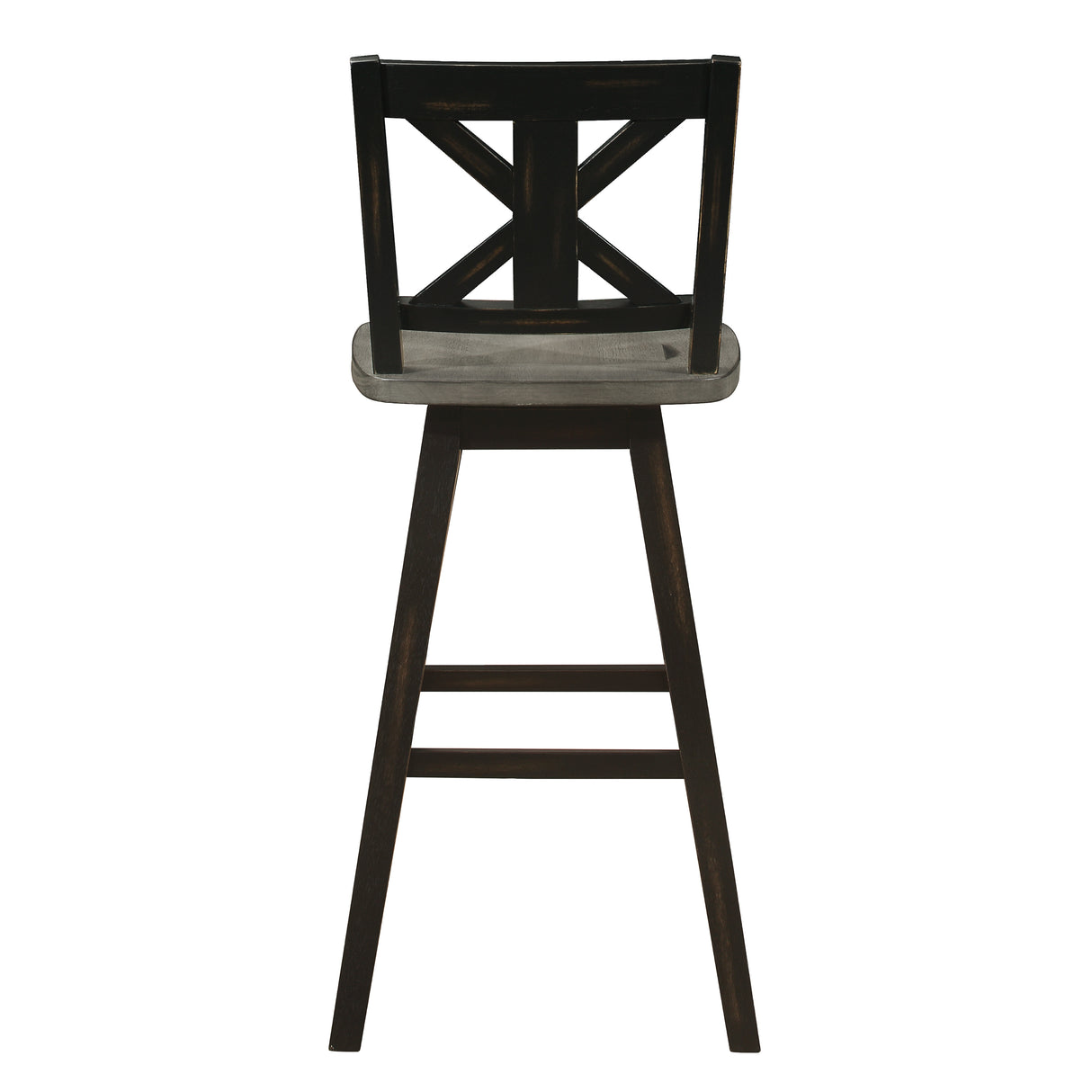 Amsonia Gray/White Slat Back Swivel Counter Height Chairs, Set of 2 from Homelegance - Luna Furniture