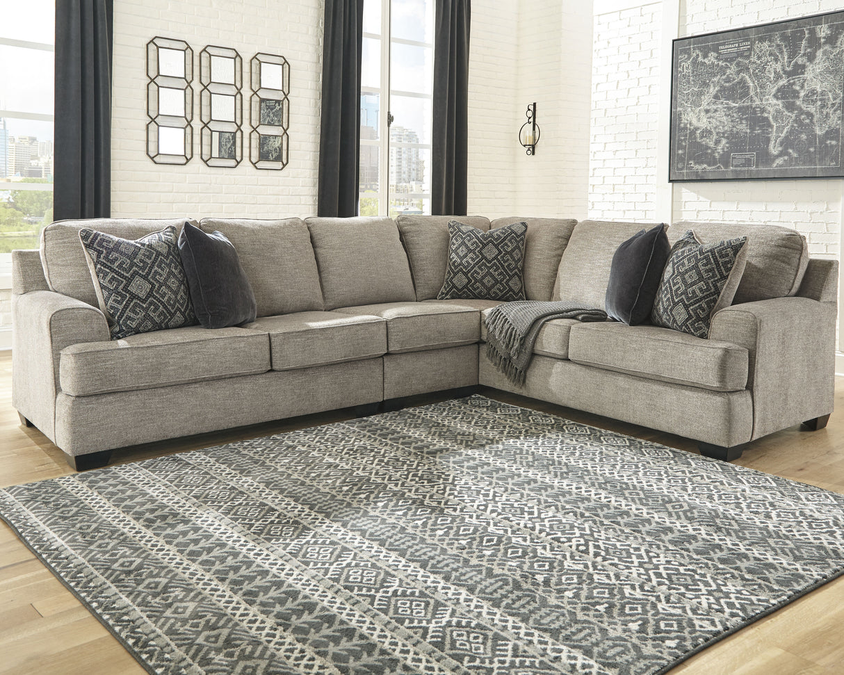 Bovarian Stone 3-Piece Sectional with Ottoman from Ashley - Luna Furniture