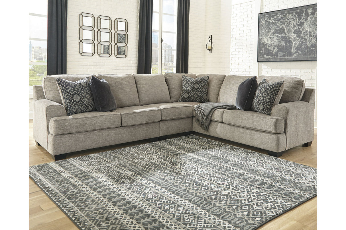 Bovarian Stone 3-Piece Sectional with Ottoman from Ashley - Luna Furniture
