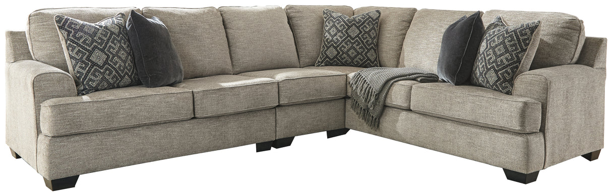 Bovarian Stone 3-Piece Sectional with Ottoman from Ashley - Luna Furniture