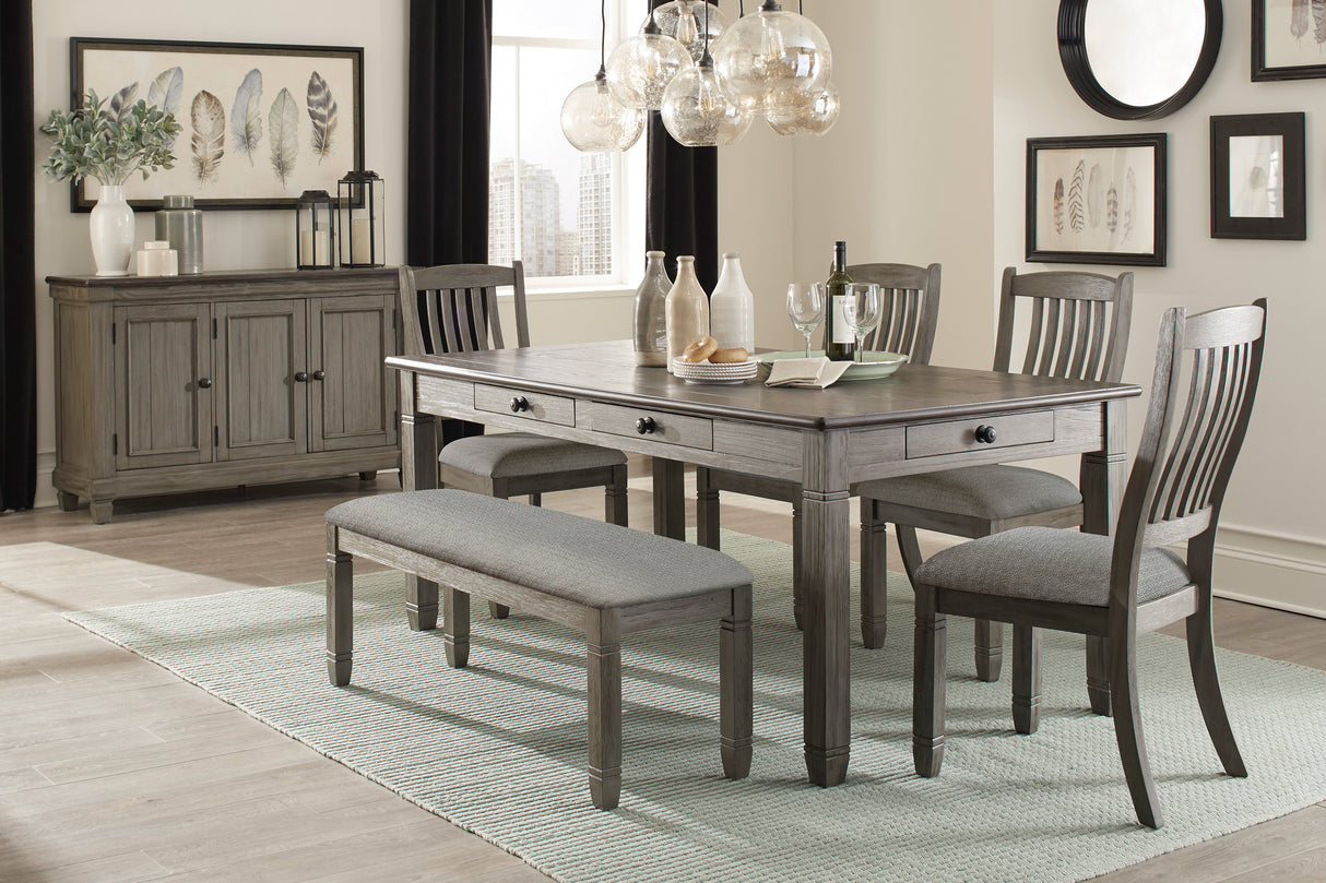 Granby Antique Gray End Table from Homelegance - Luna Furniture