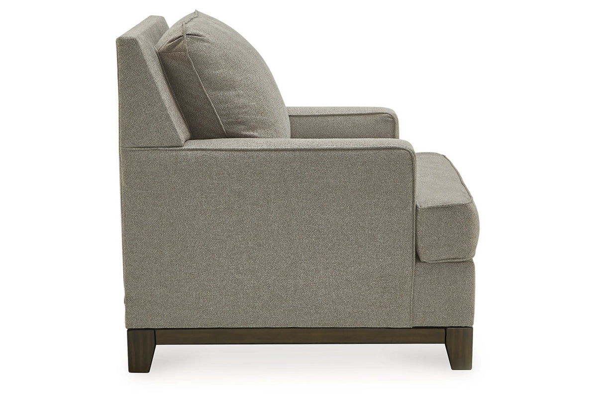 Kaywood Granite Chair and Ottoman from Ashley - Luna Furniture