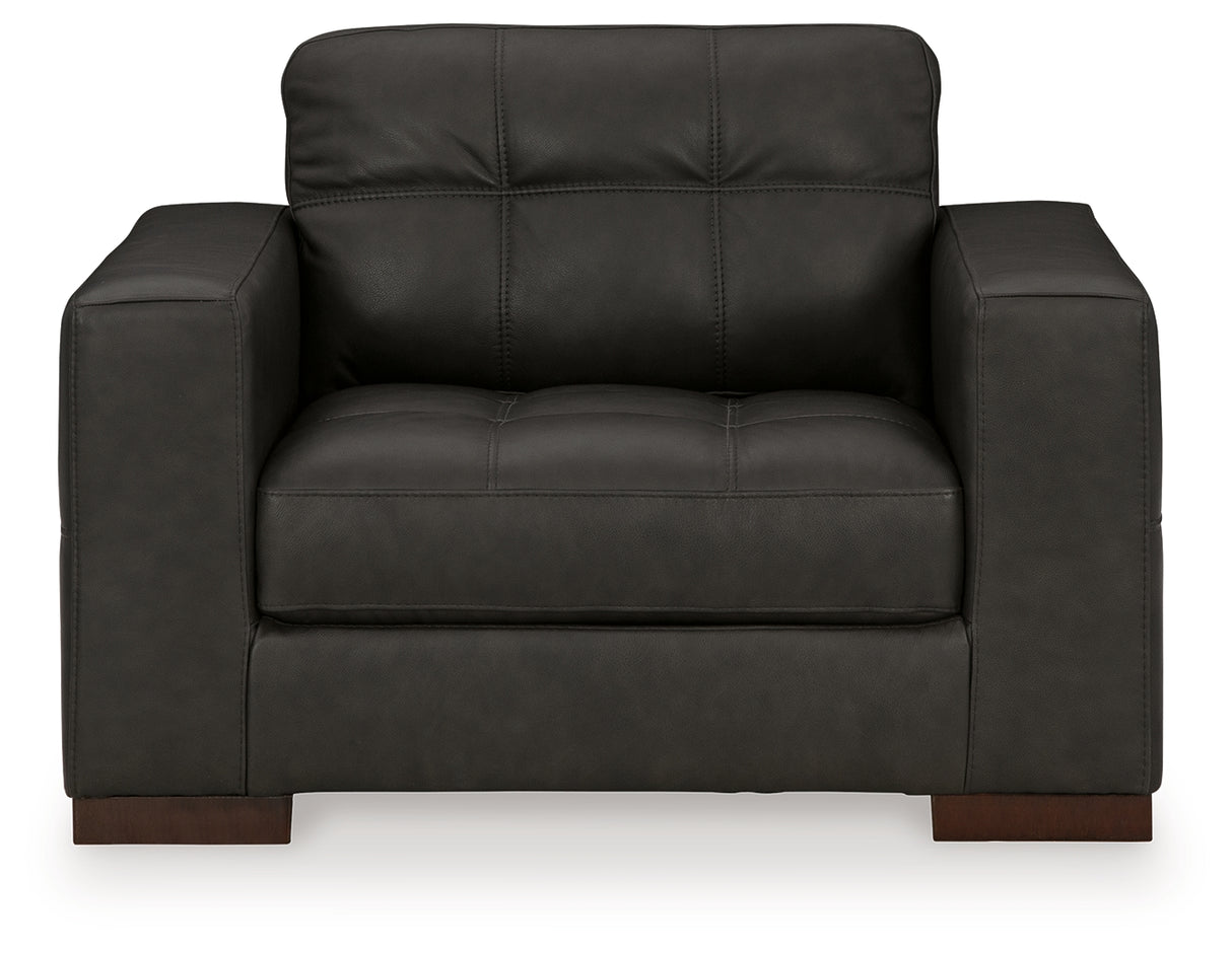 Luigi Thunder Oversized Chair and Ottoman from Ashley - Luna Furniture