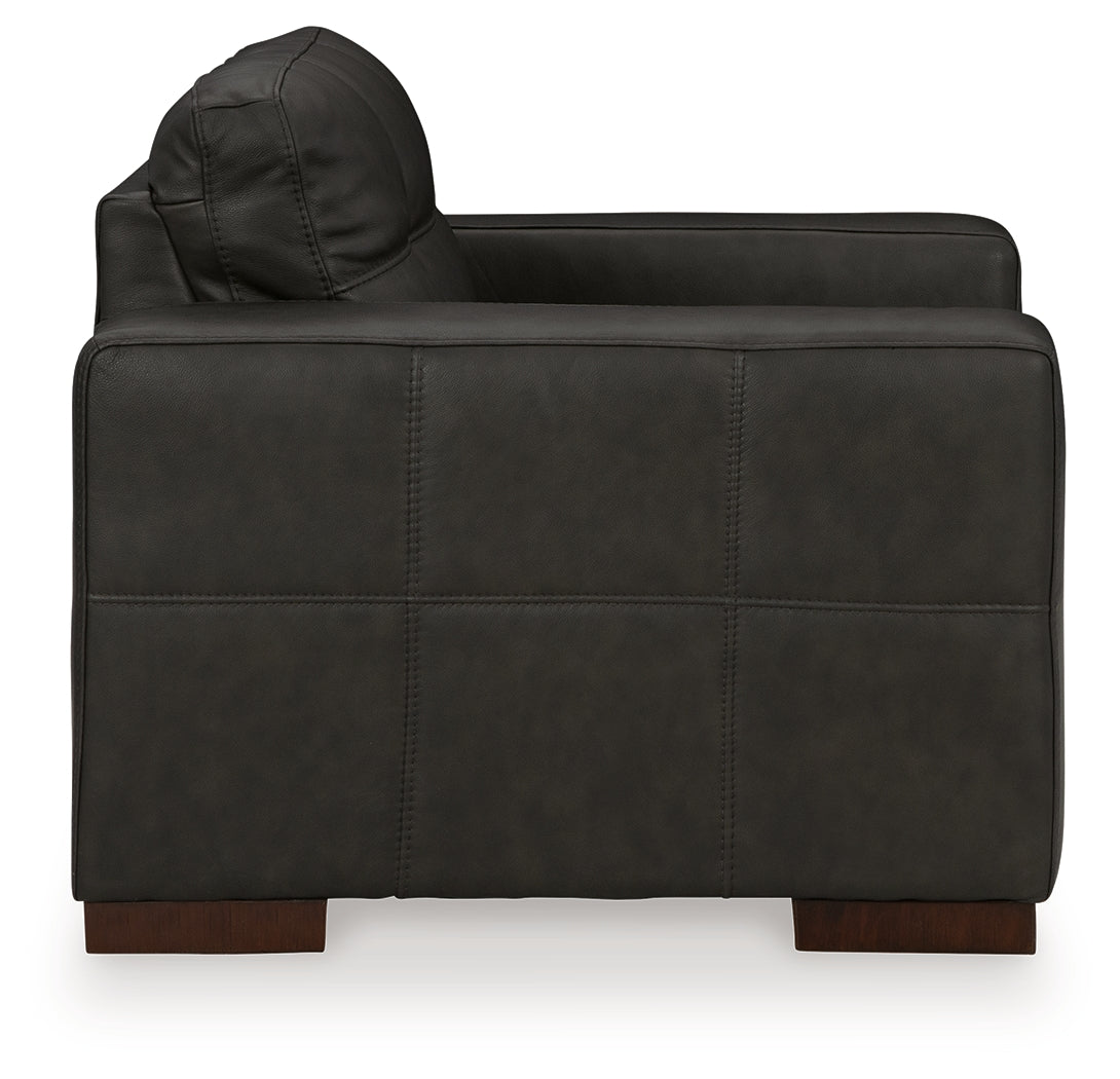 Luigi Thunder Oversized Chair and Ottoman from Ashley - Luna Furniture