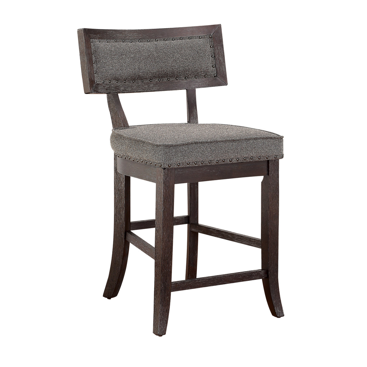 Oxton Dark Cherry/Espresso Faux Leather 5-Piece Extendable Counter Height Set from Homelegance - Luna Furniture
