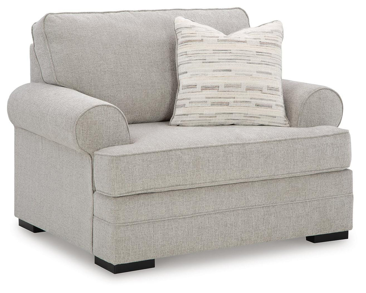 Eastonbridge Chair and Ottoman in Shadow from Ashley Furniture - Luna Furniture