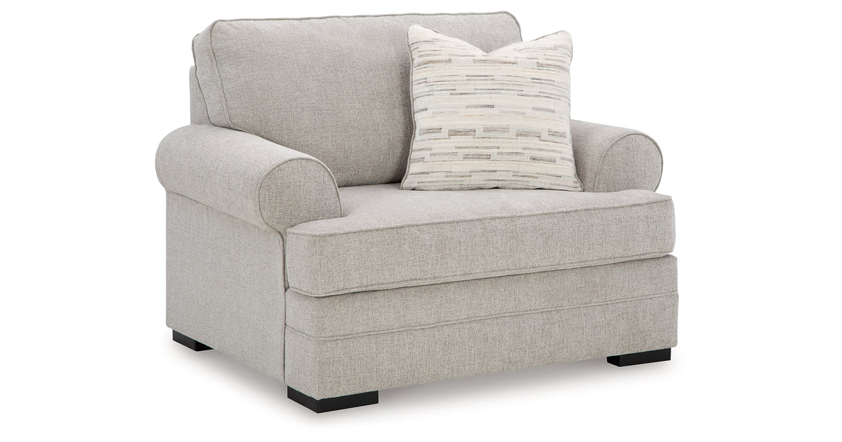 Eastonbridge Sofa Chaise, Chair, and Ottoman in Shadow from Ashley Furniture - Luna Furniture
