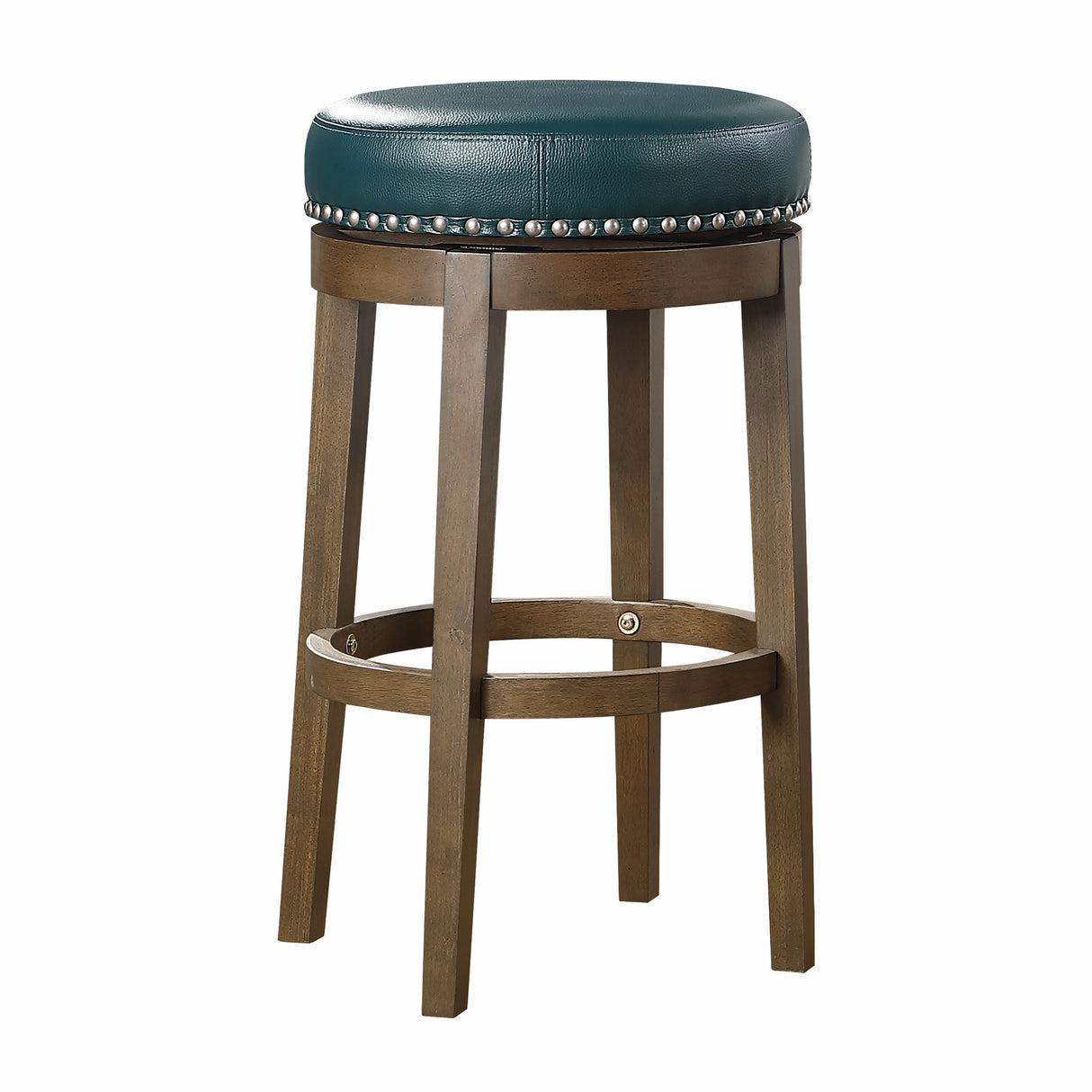 Westby Green/Brown Round Swivel Stool, Green, Set of 2 from Homelegance - Luna Furniture