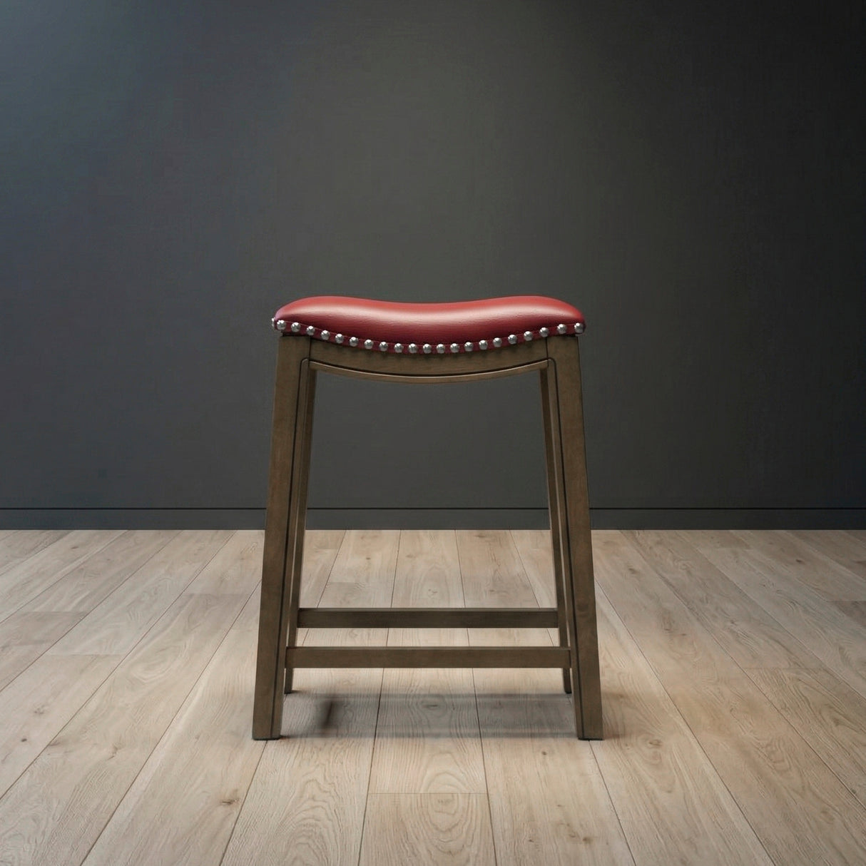 Ordway Red/Brown Counter Height Stool, Red from Homelegance - Luna Furniture