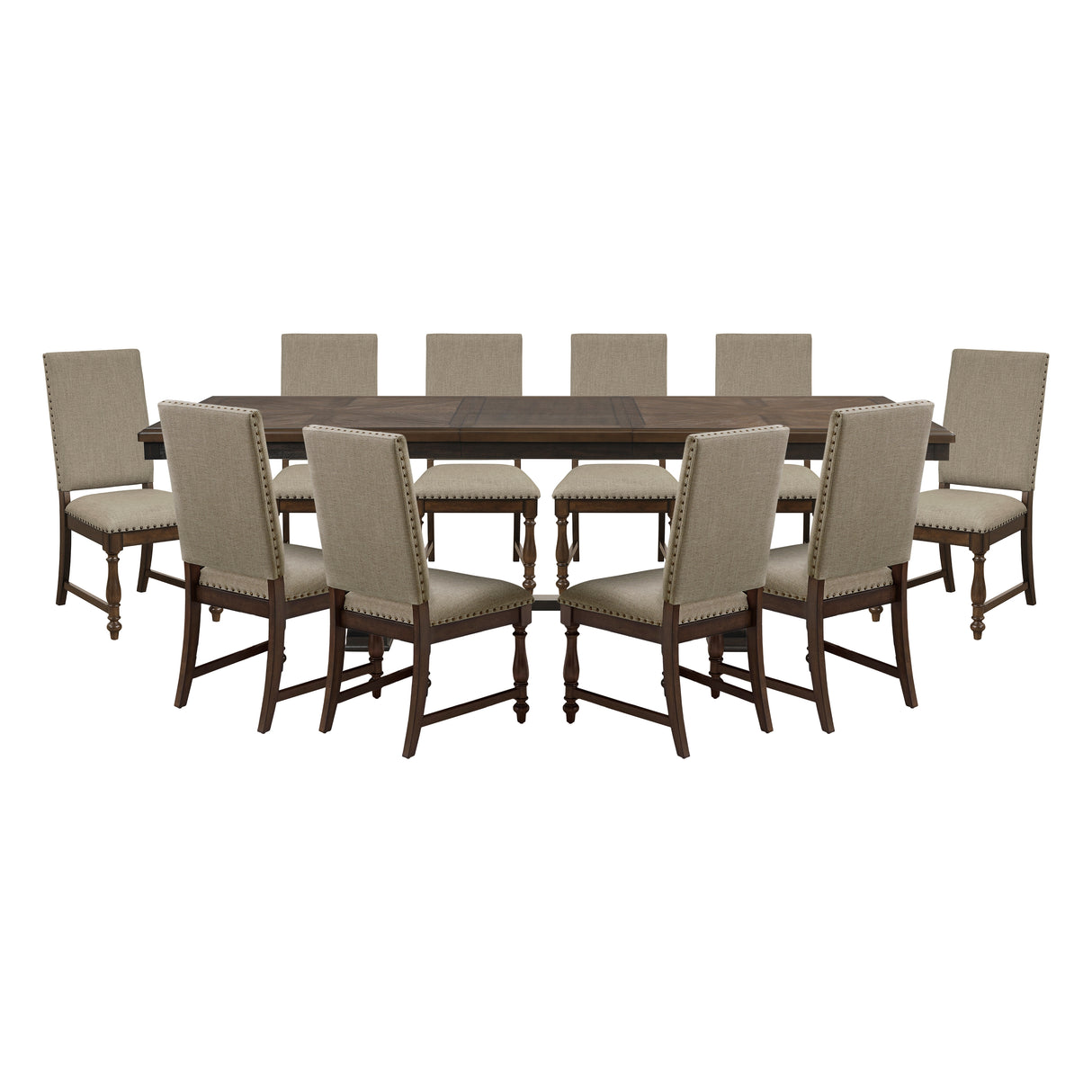 Stonington Brown 11-Piece Dining Set from Homelegance - Luna Furniture