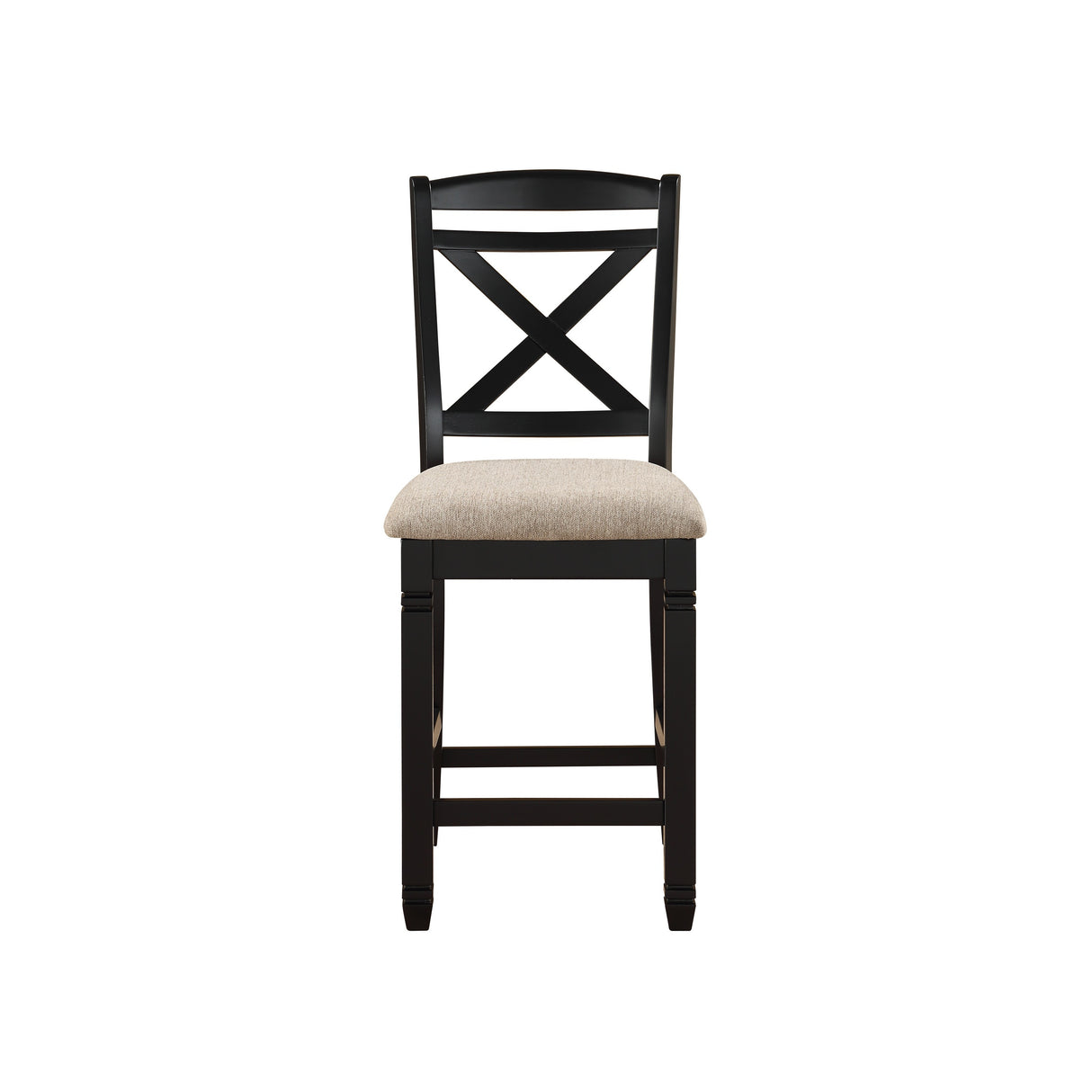 Baywater Black/Beige Counter Height Chair, Set of 2 from Homelegance - Luna Furniture