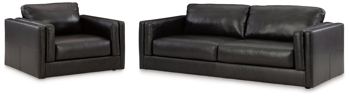Amiata Onyx Sofa and Oversized Chair from Ashley Furniture - Luna Furniture