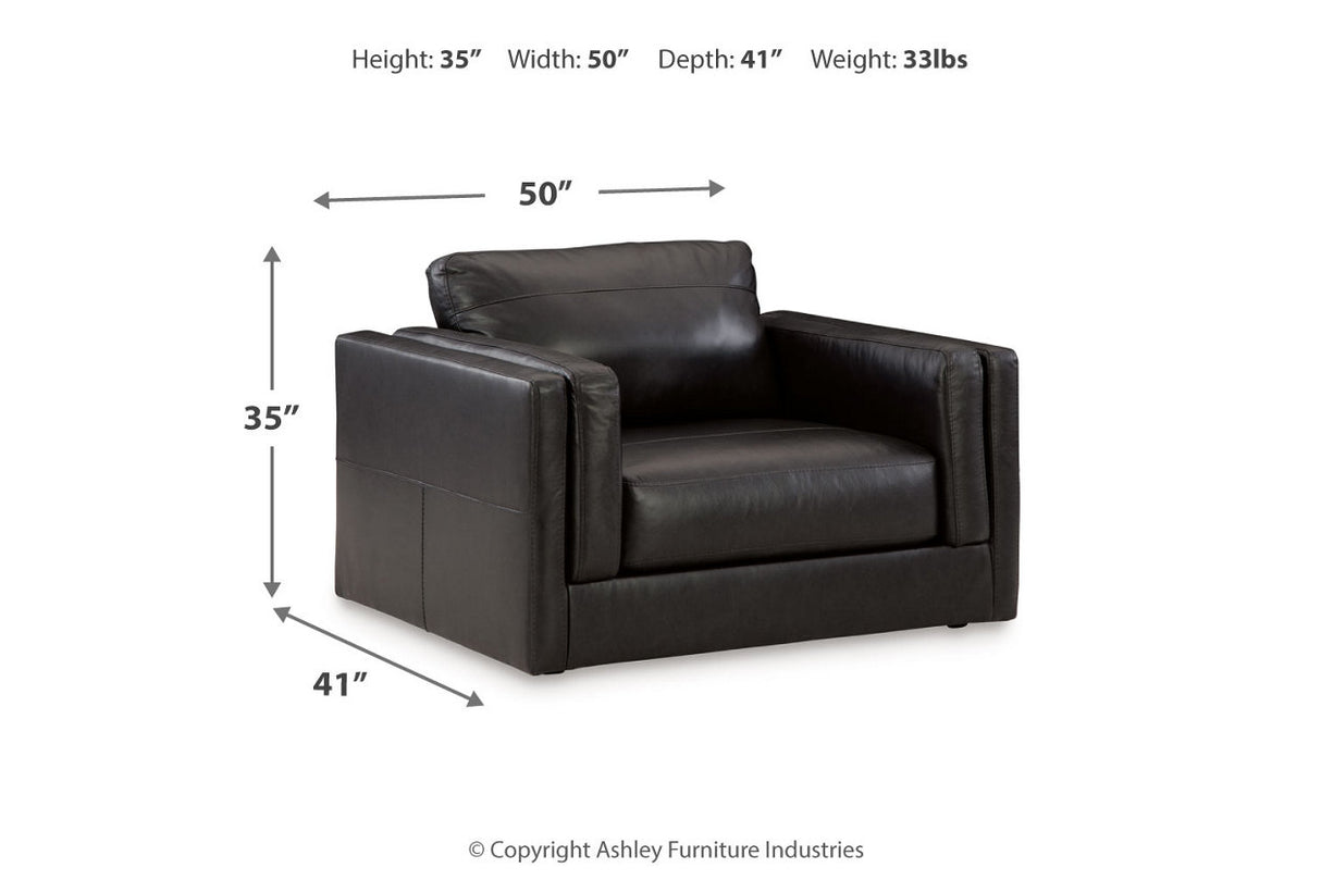 Amiata Onyx Sofa, Loveseat, Oversized Chair and Ottoman from Ashley Furniture - Luna Furniture