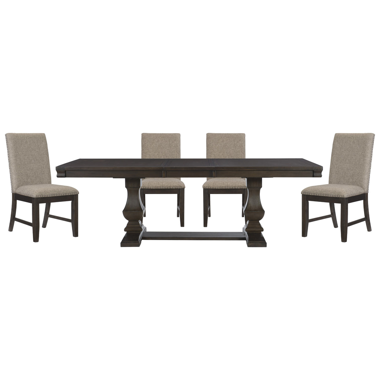Southlake Wire Brushed Rustic Brown 5-Piece Dining Set from Homelegance - Luna Furniture