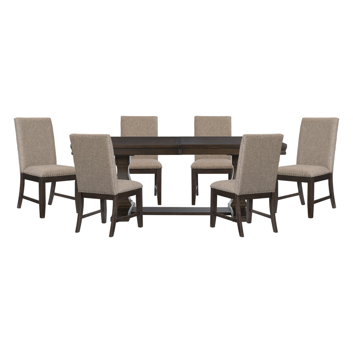 Southlake Wire Brushed Rustic Brown 7-Piece Dining Set from Homelegance - Luna Furniture