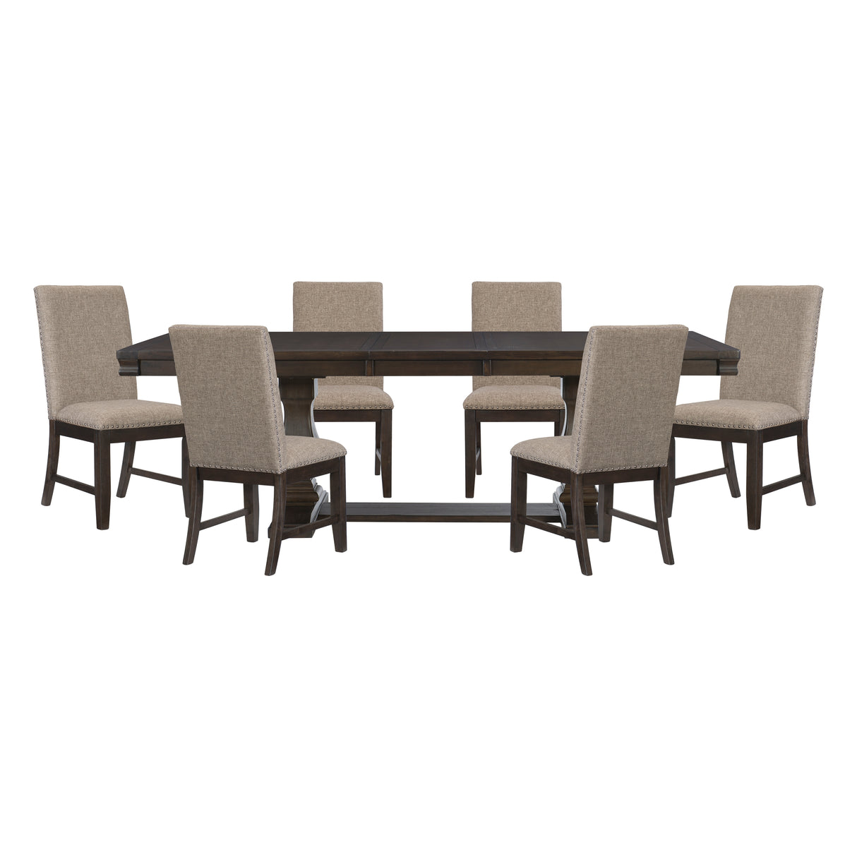 Southlake Wire Brushed Rustic Brown 7-Piece Dining Set from Homelegance - Luna Furniture