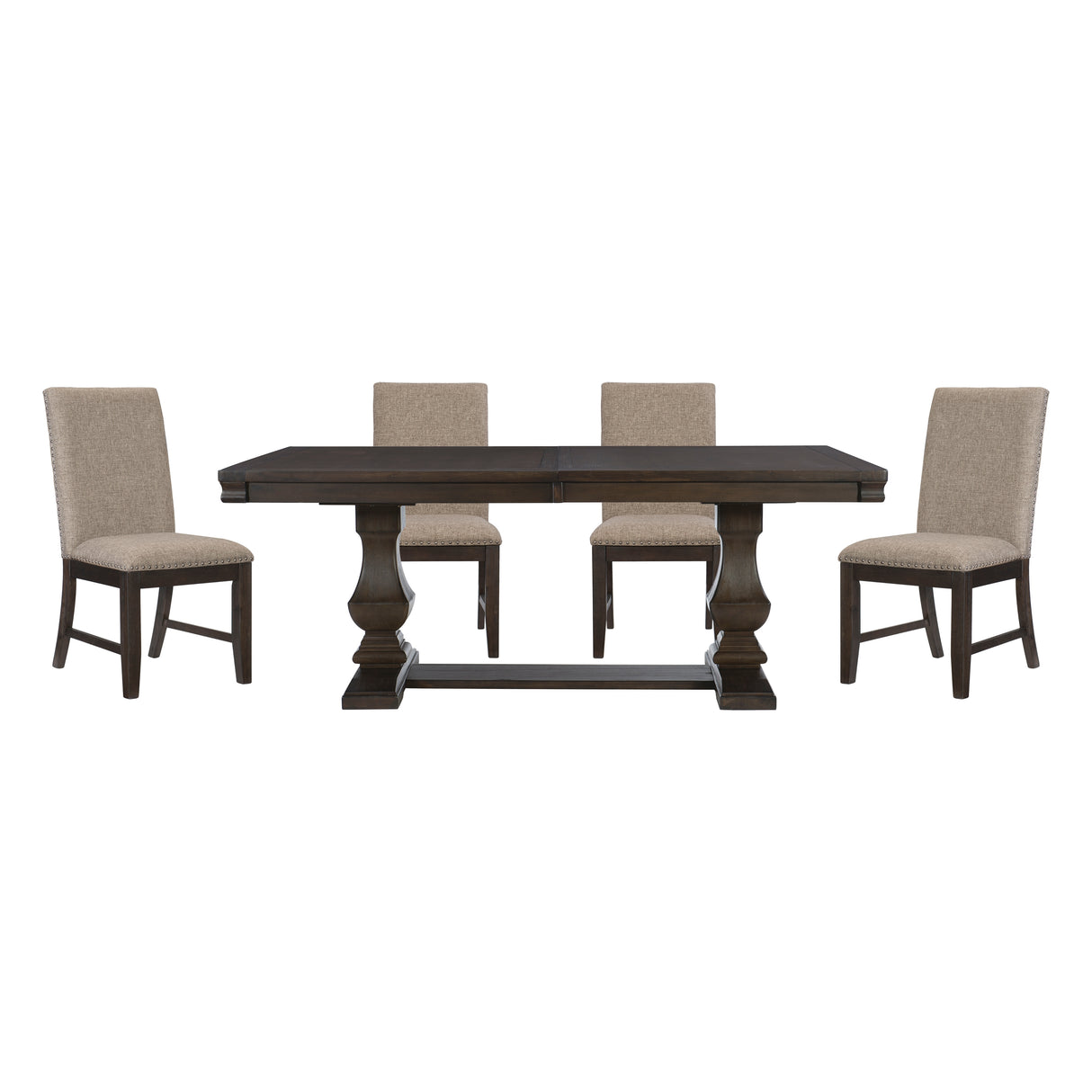 Southlake Wire Brushed Rustic Brown 5-Piece Dining Set from Homelegance - Luna Furniture