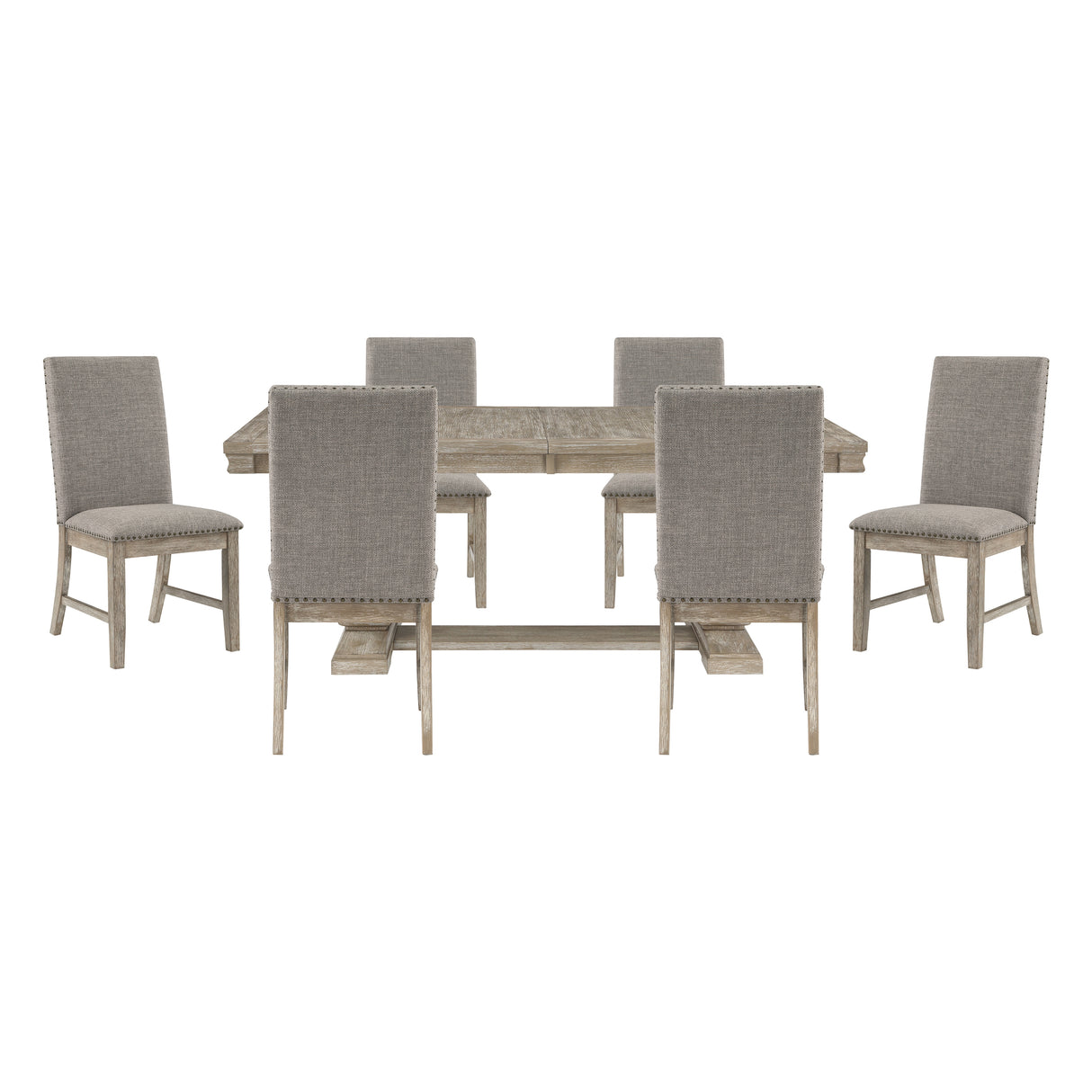 Southlake Brownish Gray 9-Piece Dining Set