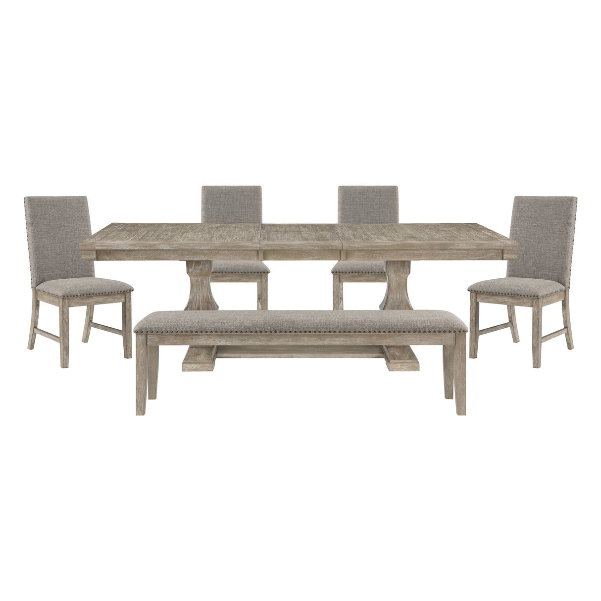 Southlake Brownish Gray 6-Piece Dining Set from Homelegance - Luna Furniture