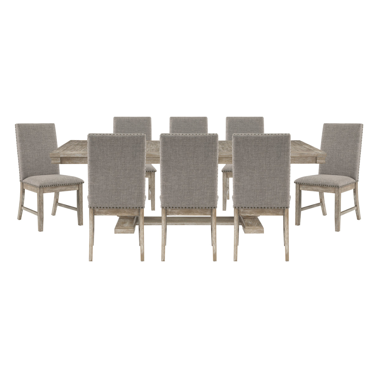 Southlake Brownish Gray 9-Piece Dining Set from Homelegance - Luna Furniture