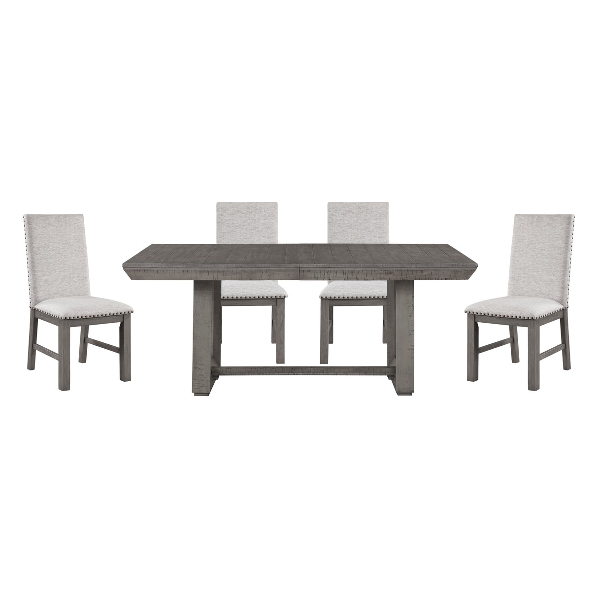 Gresham Gray 5-Piece 90" Extendable Dining Set from Homelegance - Luna Furniture
