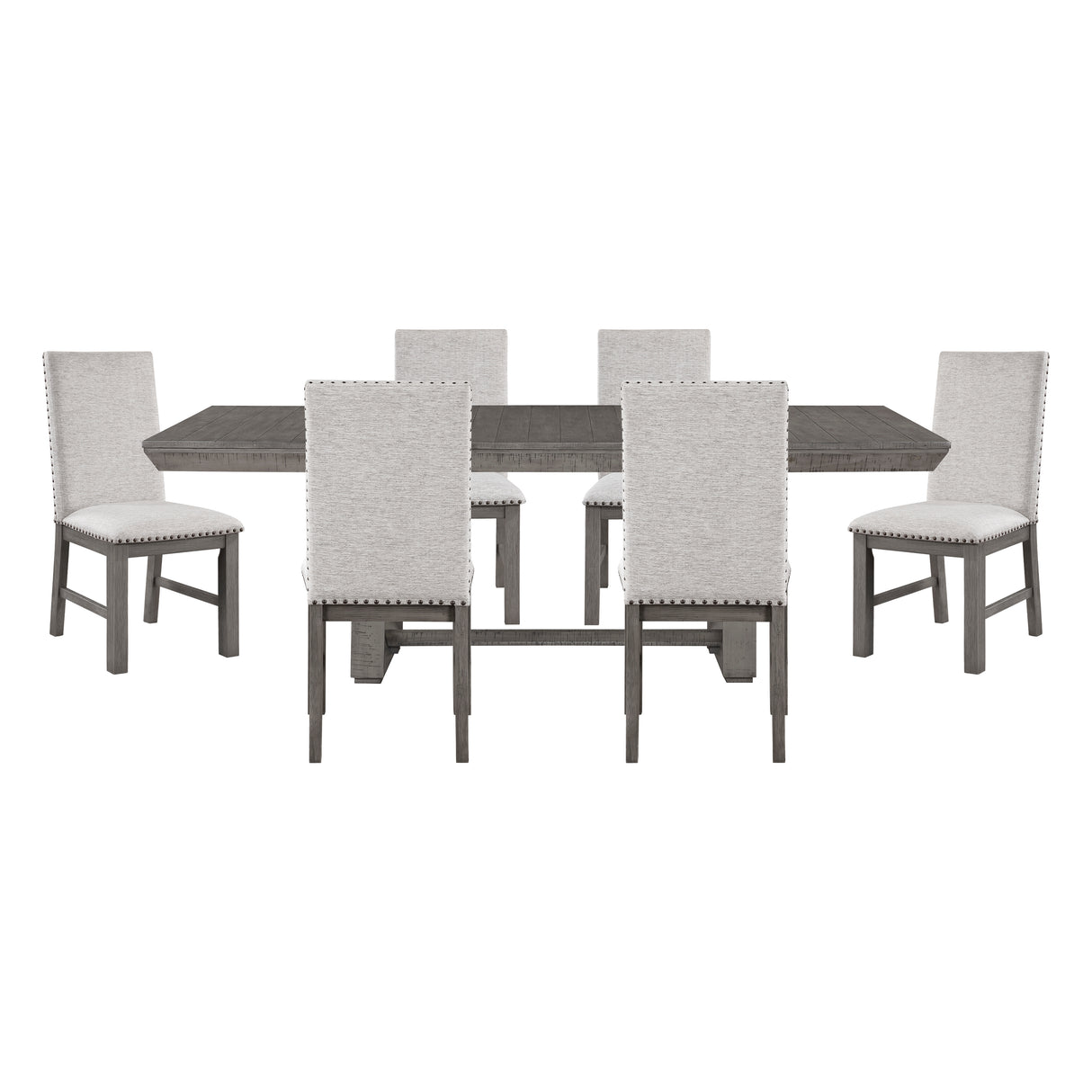 Gresham Gray 7-Piece 90" Extendable Dining Set from Homelegance - Luna Furniture