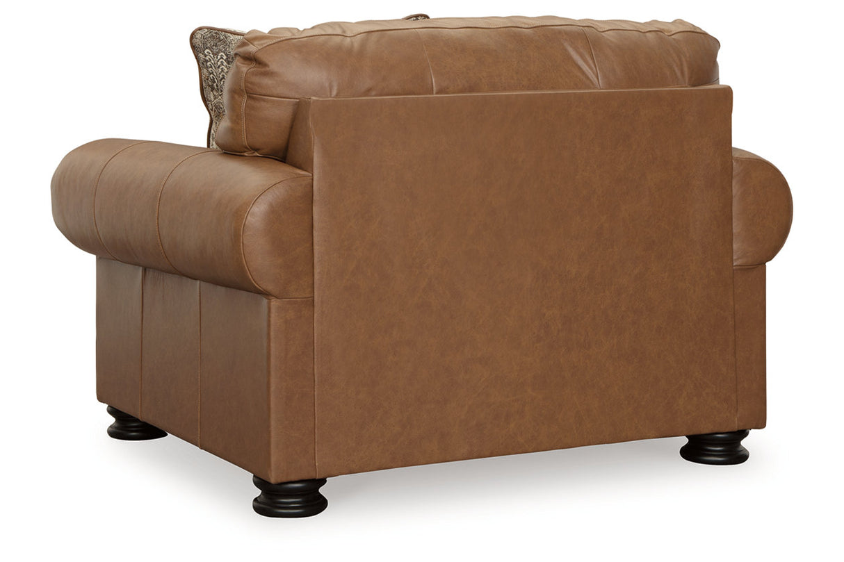 Carianna Caramel Sofa, Loveseat, Oversized Chair and Ottoman from Ashley - Luna Furniture