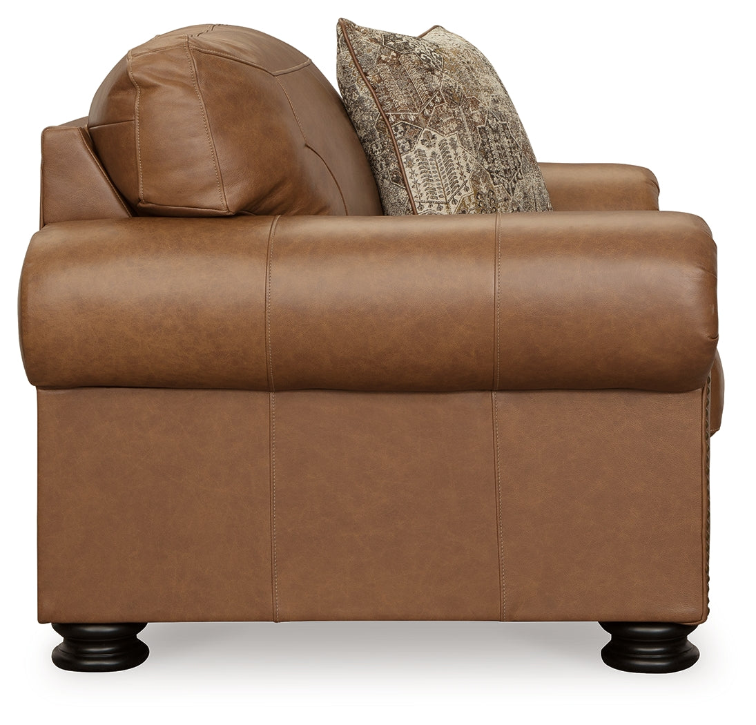 Carianna Caramel Oversized Chair and Ottoman from Ashley - Luna Furniture