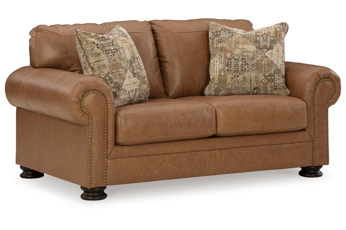 Carianna Caramel Sofa, Loveseat, Oversized Chair and Ottoman from Ashley - Luna Furniture