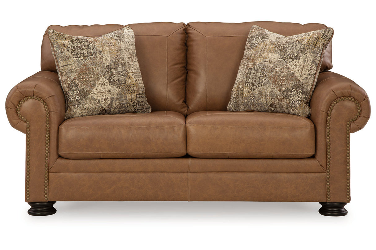 Carianna Caramel Sofa, Loveseat, Oversized Chair and Ottoman from Ashley - Luna Furniture