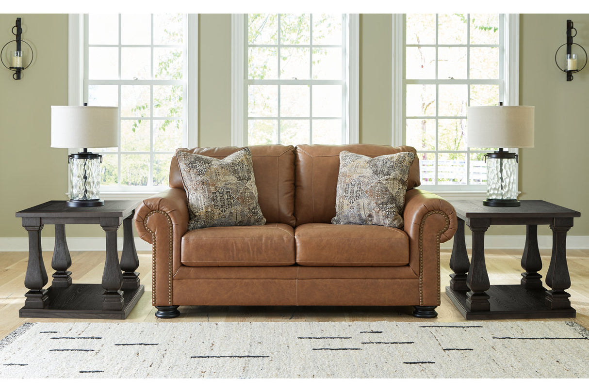 Carianna Caramel Sofa, Loveseat, Oversized Chair and Ottoman from Ashley - Luna Furniture