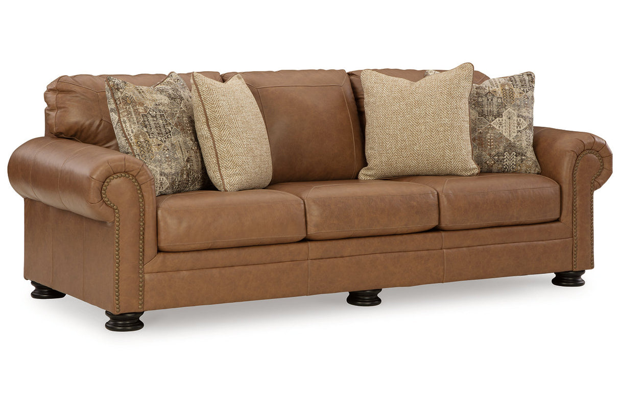 Carianna Caramel Sofa, Loveseat, Oversized Chair and Ottoman from Ashley - Luna Furniture