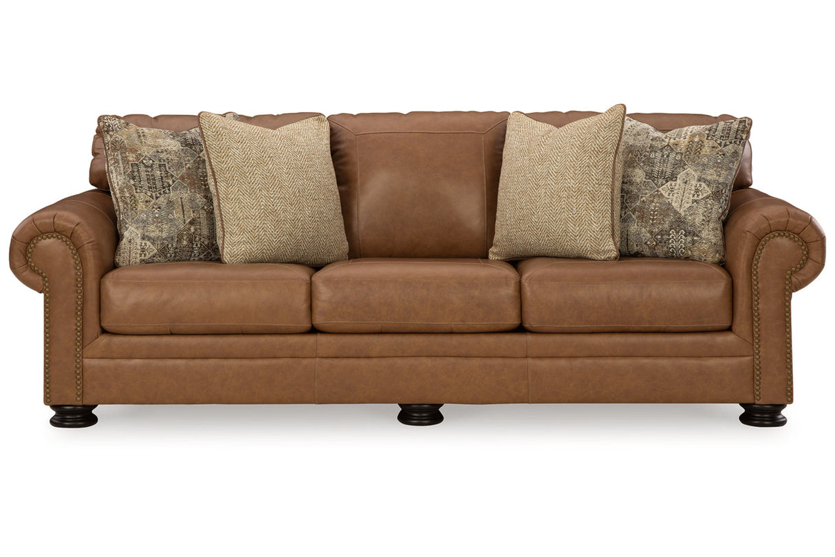 Carianna Caramel Sofa, Loveseat, Oversized Chair and Ottoman from Ashley - Luna Furniture
