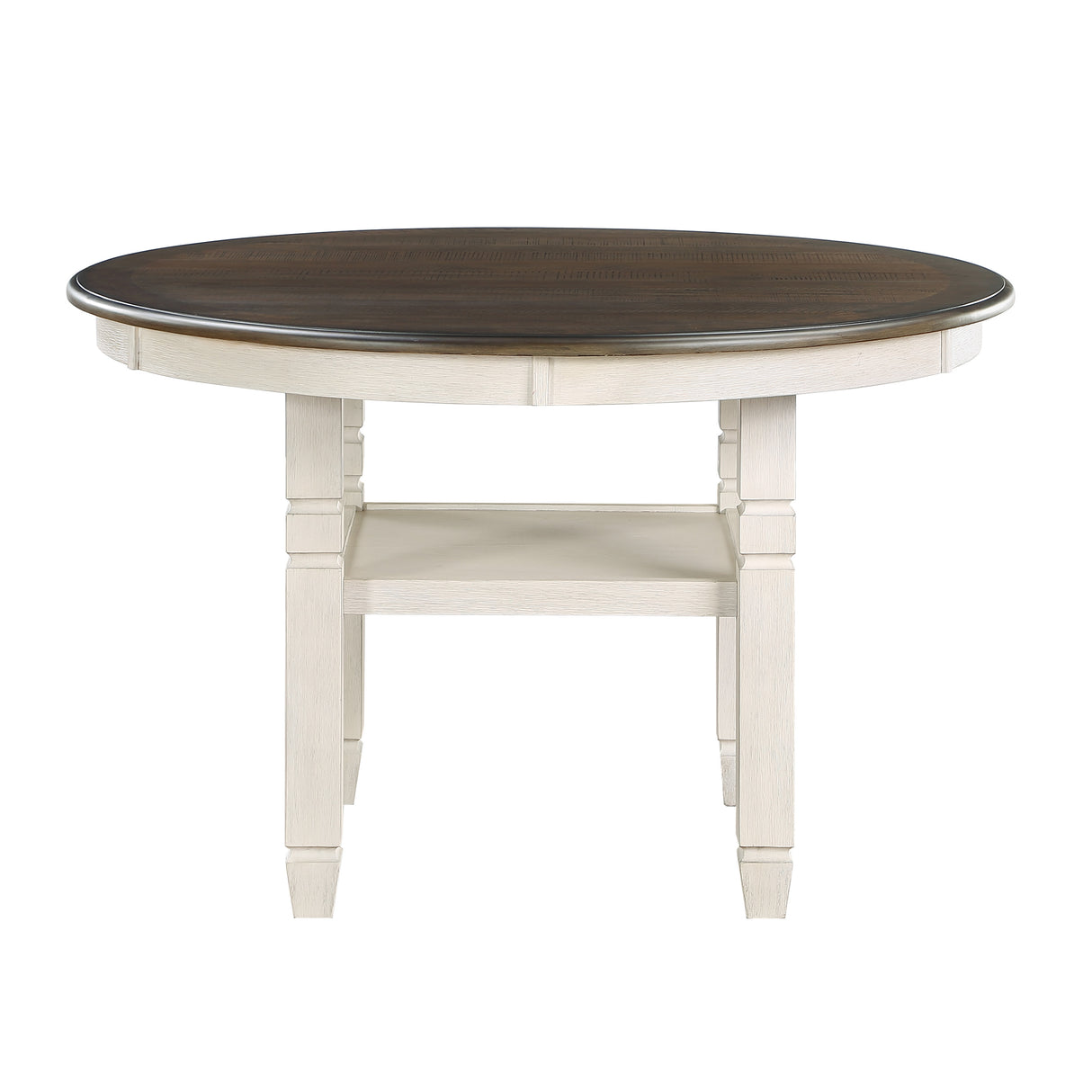 Asher Antique White/Brown 5-Piece Dining Set from Homelegance - Luna Furniture