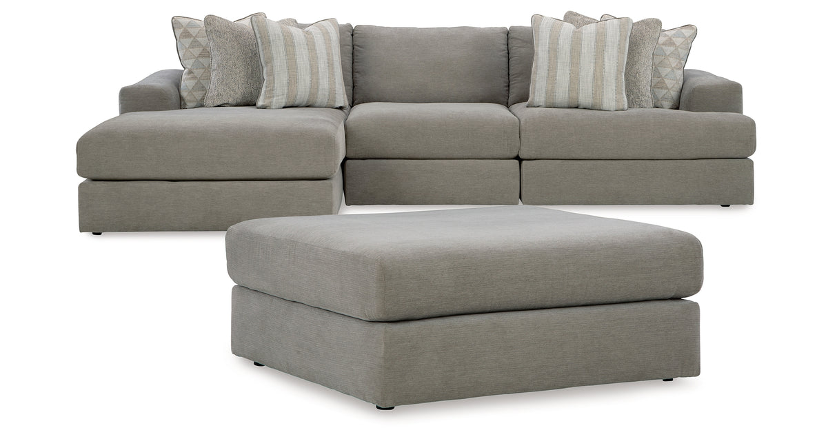 Avaliyah Ash 3-Piece Sectional with Ottoman from Ashley Furniture - Luna Furniture