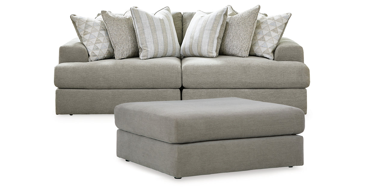 Avaliyah Ash 2-Piece Sectional with Ottoman from Ashley Furniture - Luna Furniture