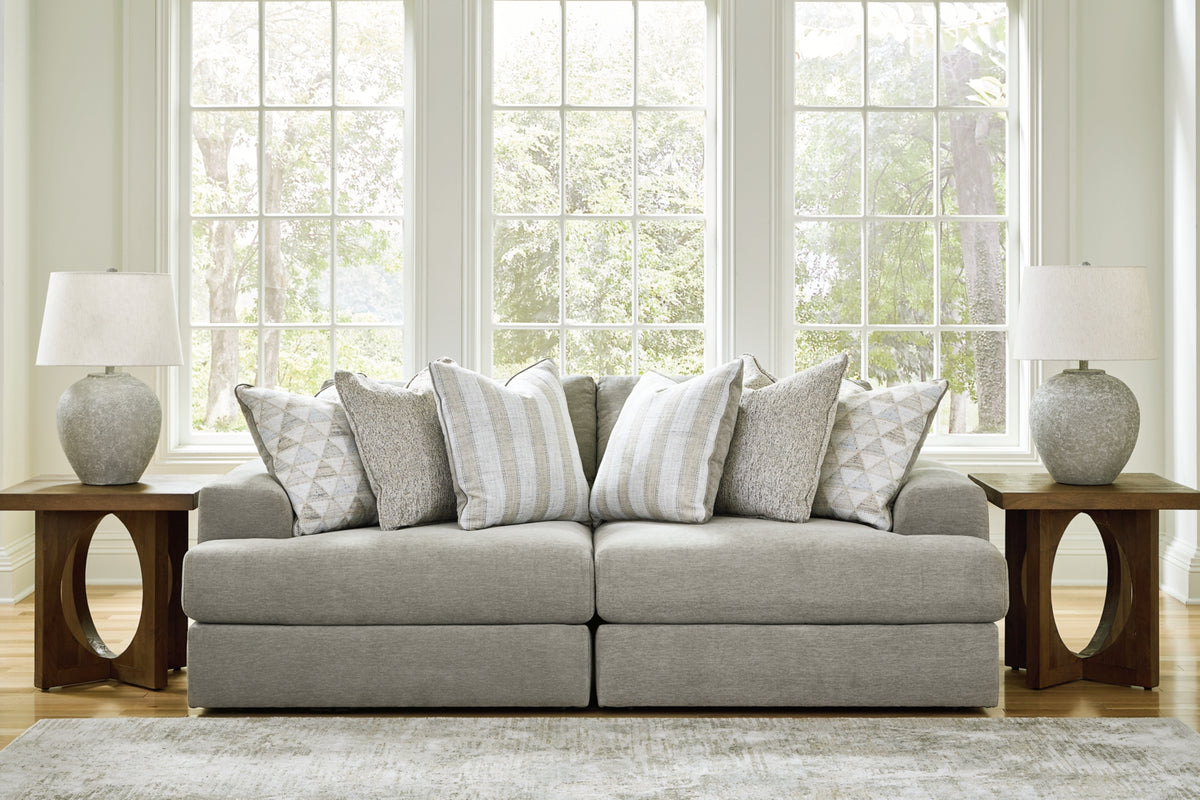 Avaliyah Ash 2-Piece Sectional Loveseat from Ashley - Luna Furniture