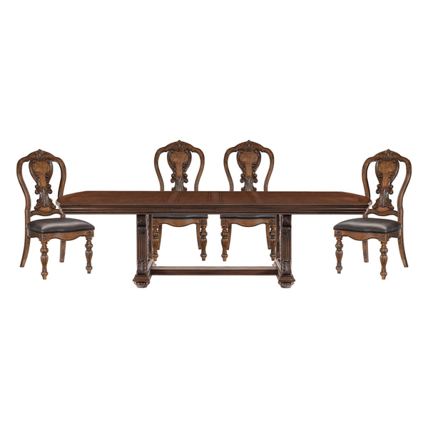 Bergen Dark Oak 5-Piece Dining Set