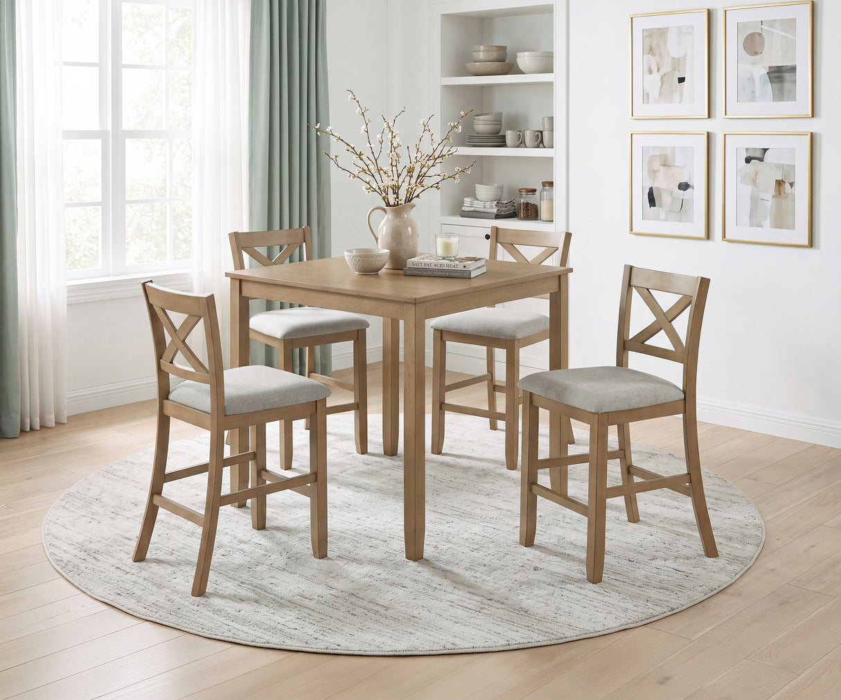 Bonner Brown/Beige 7-Piece 68" Dining Set from Homelegance - Luna Furniture
