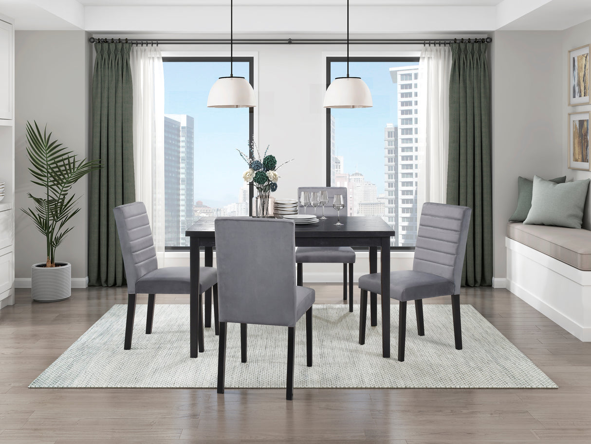 Andreas Black/Gray 5-Piece Dining Set from Homelegance - Luna Furniture