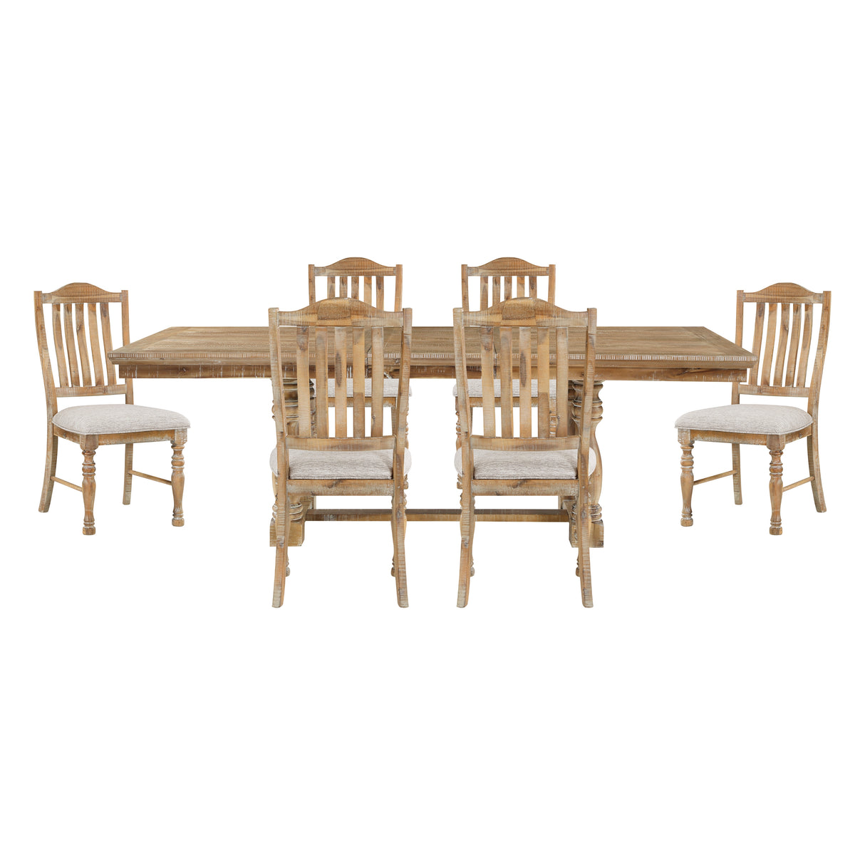 Weatherford Wheat/Gray 7-Piece Dining Set from Homelegance - Luna Furniture