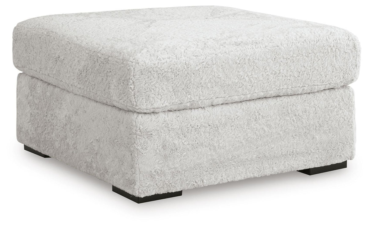 Cuddle Plush Arctic 3-Piece Sectional, Chair and Ottoman