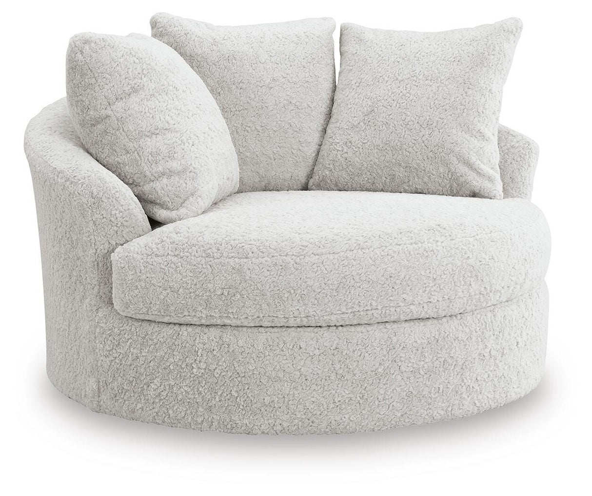 Cuddle Plush Arctic 3-Piece Sectional, Chair and Ottoman