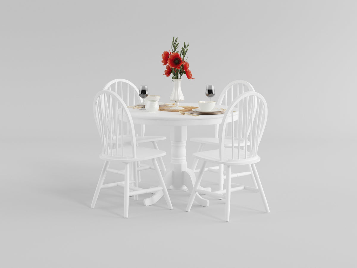 Shelby White Round Dining Table from Homelegance - Luna Furniture